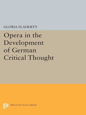 cover image of Opera in the Development of German Critical Thought